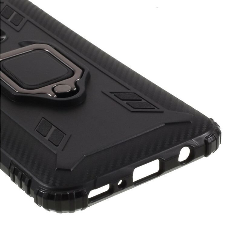 Capa Para Samsung Galaxy M31 Anel E Fibra De Carbono