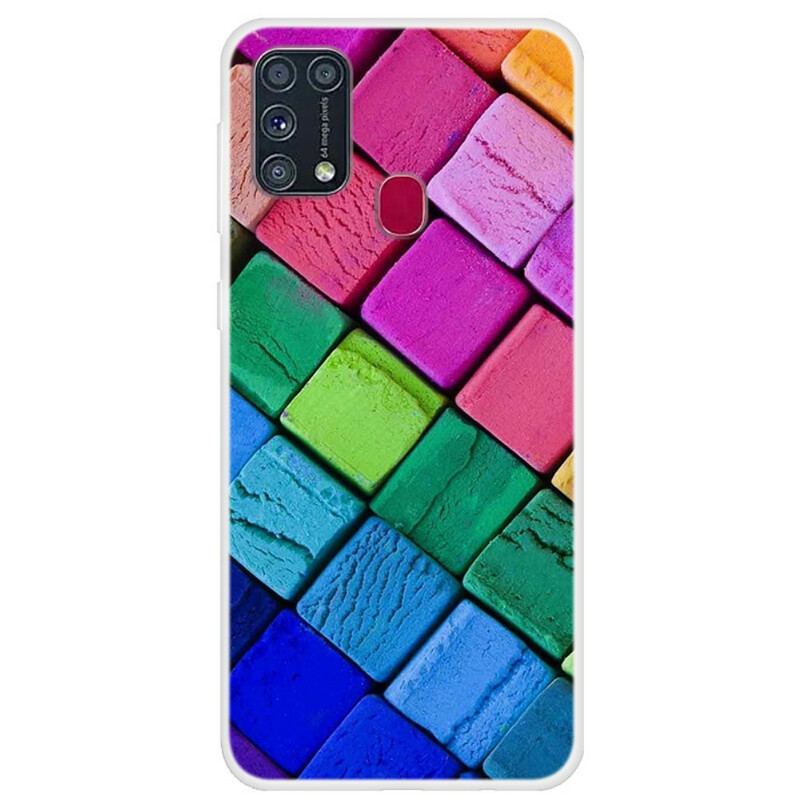 Capa Para Samsung Galaxy M31 Cubos Coloridos