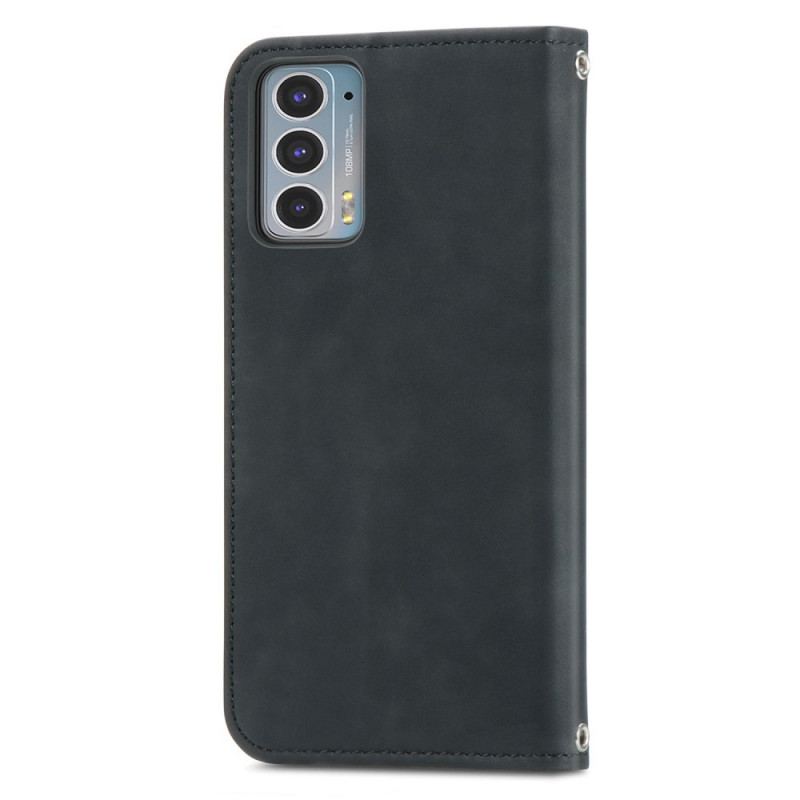 Capa De Celular Para Motorola Edge 20 Flip Design De Toque De Pele