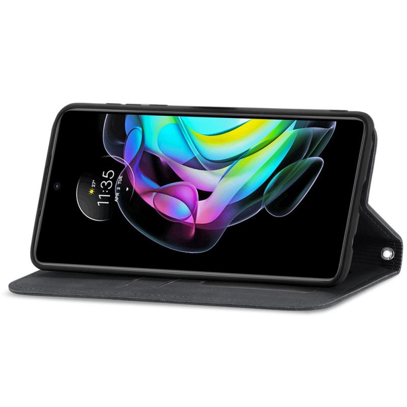 Capa De Celular Para Motorola Edge 20 Flip Design De Toque De Pele