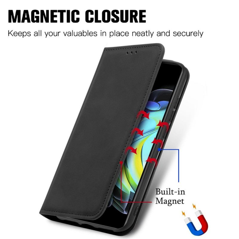 Capa De Celular Para Motorola Edge 20 Flip Design De Toque De Pele