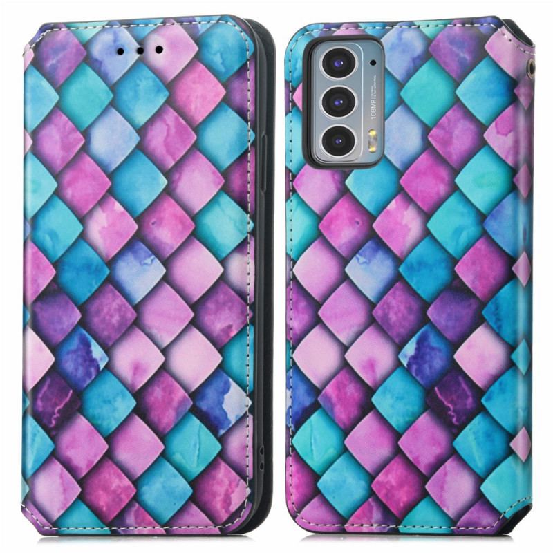 Capa De Celular Para Motorola Edge 20 Flip Padrão Colorido Surpreendente