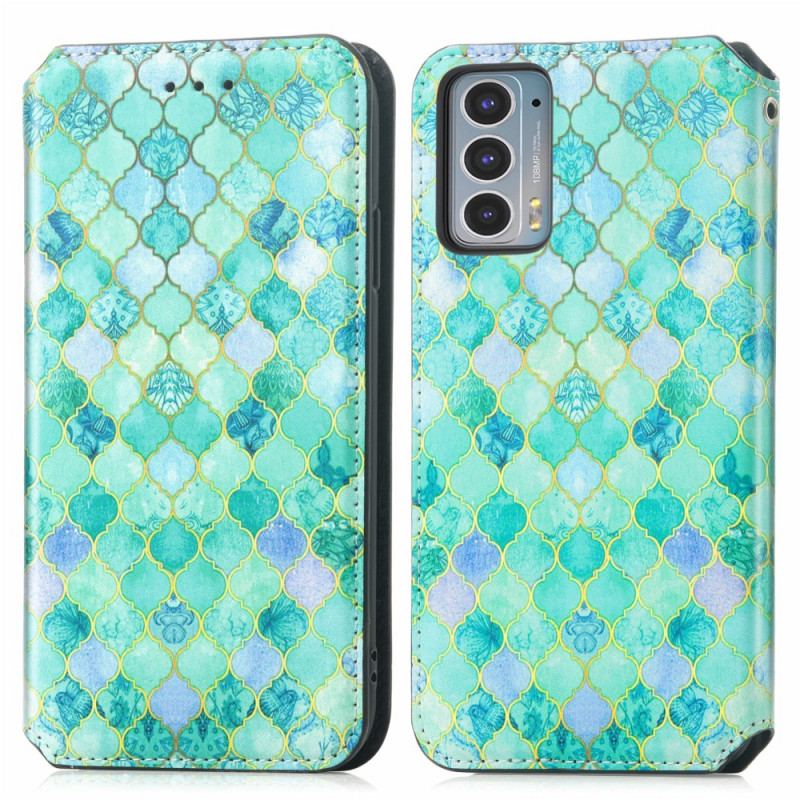 Capa De Celular Para Motorola Edge 20 Flip Padrão Colorido Surpreendente