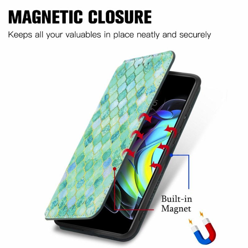 Capa De Celular Para Motorola Edge 20 Flip Padrão Colorido Surpreendente