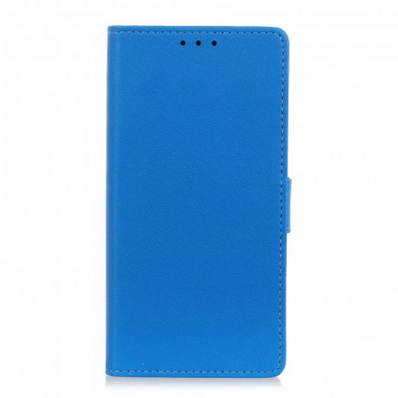 Capa De Couro Para Motorola Edge 20 Efeito Couro Clássico