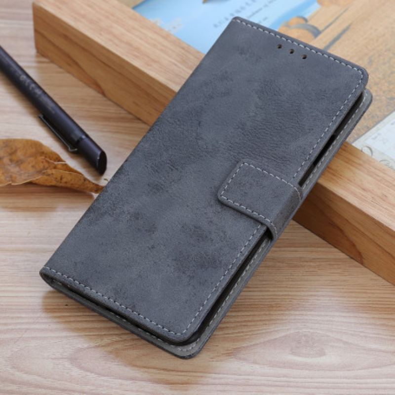 Capa De Couro Para Motorola Edge 20 Couro Falso Vintage
