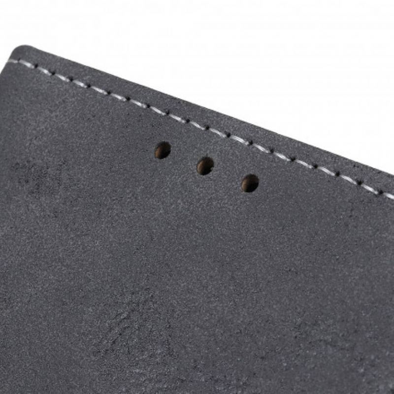 Capa De Couro Para Motorola Edge 20 Couro Falso Vintage