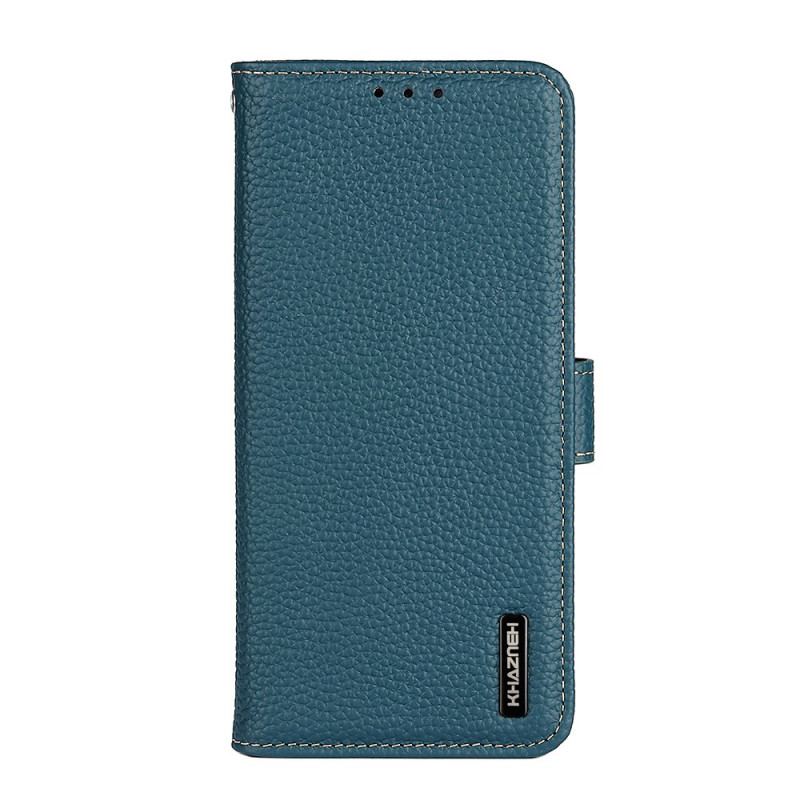 Capa De Couro Para Motorola Edge 20 Khazneh Lichia Couro