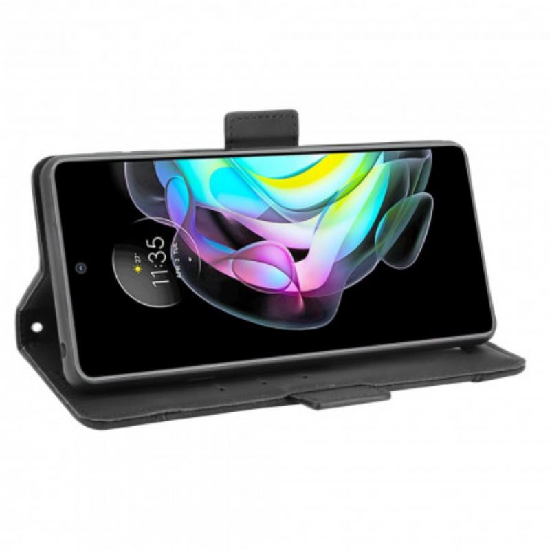 Capa De Couro Para Motorola Edge 20 Multi-card Premier Class