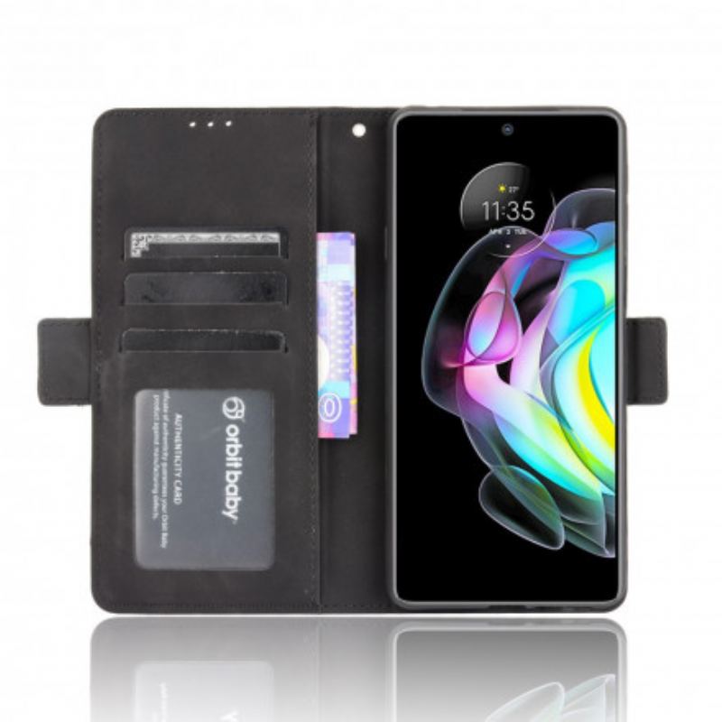 Capa De Couro Para Motorola Edge 20 Multi-card Premier Class