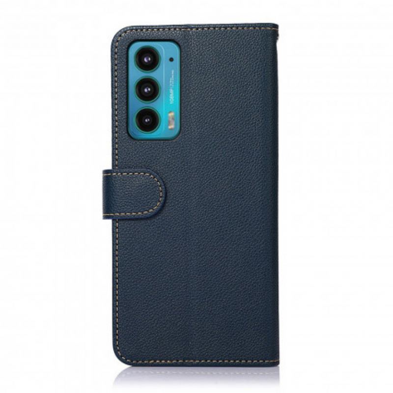 Capa Flip Para Motorola Edge 20 Estilo Lichia Rfid Khazneh
