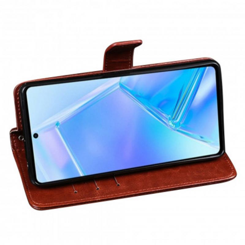 Capa Flip Para Motorola Edge 20 Imitação De Couro Idewei