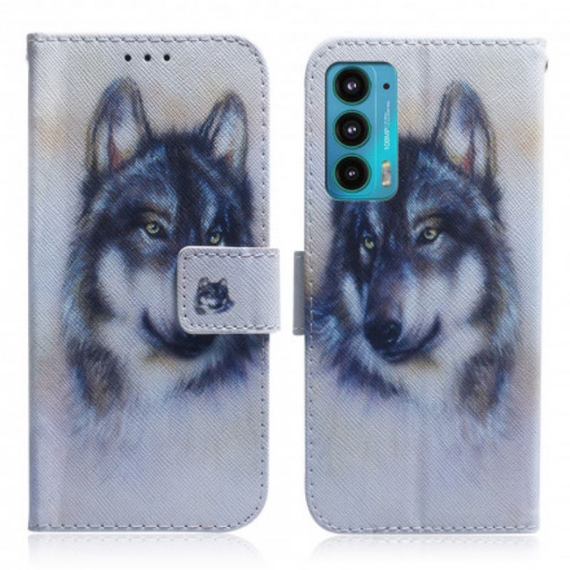 Capa Flip Para Motorola Edge 20 Olhar Canino