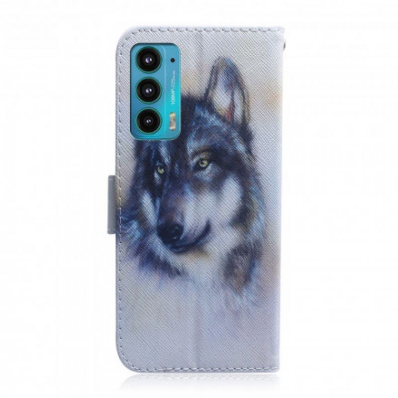 Capa Flip Para Motorola Edge 20 Olhar Canino