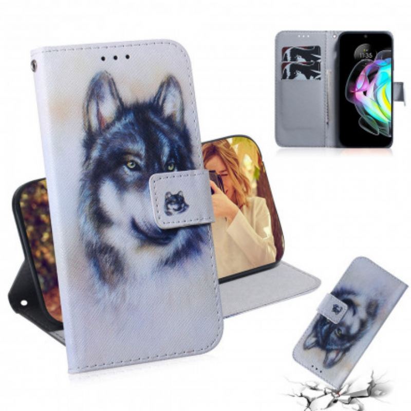 Capa Flip Para Motorola Edge 20 Olhar Canino
