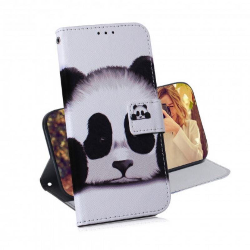 Capa Folio Para Motorola Edge 20 Cara De Panda