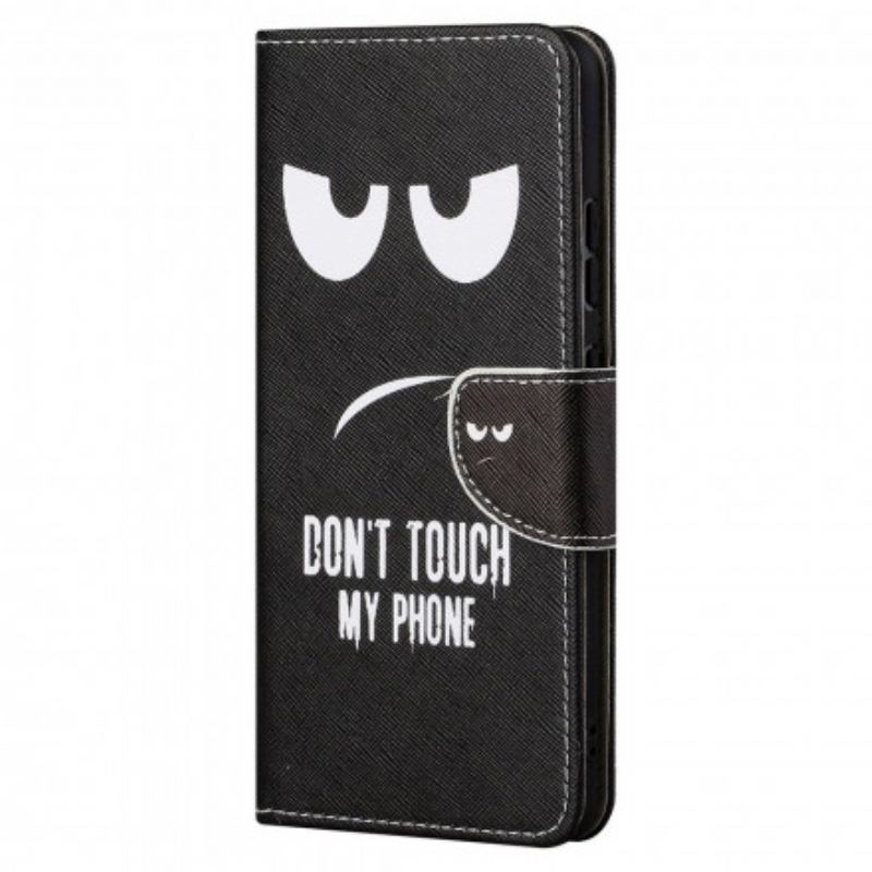 Capa Folio Para Motorola Edge 20 Não Toque No Meu Telefone