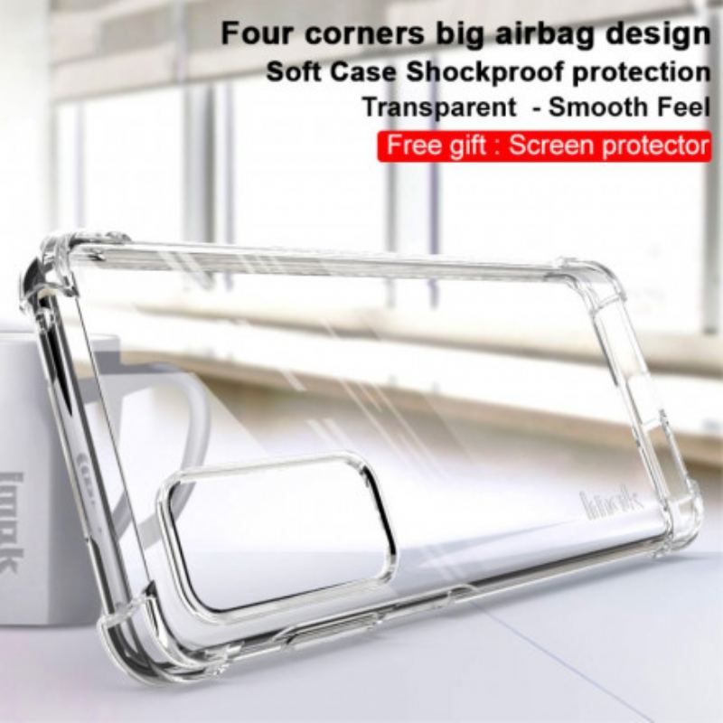 Capa Para Motorola Edge 20 Transparente Com Filme De Tela Imak