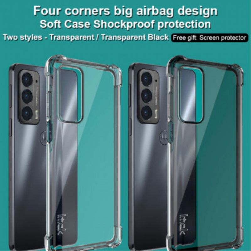 Capa Para Motorola Edge 20 Transparente Com Filme De Tela Imak