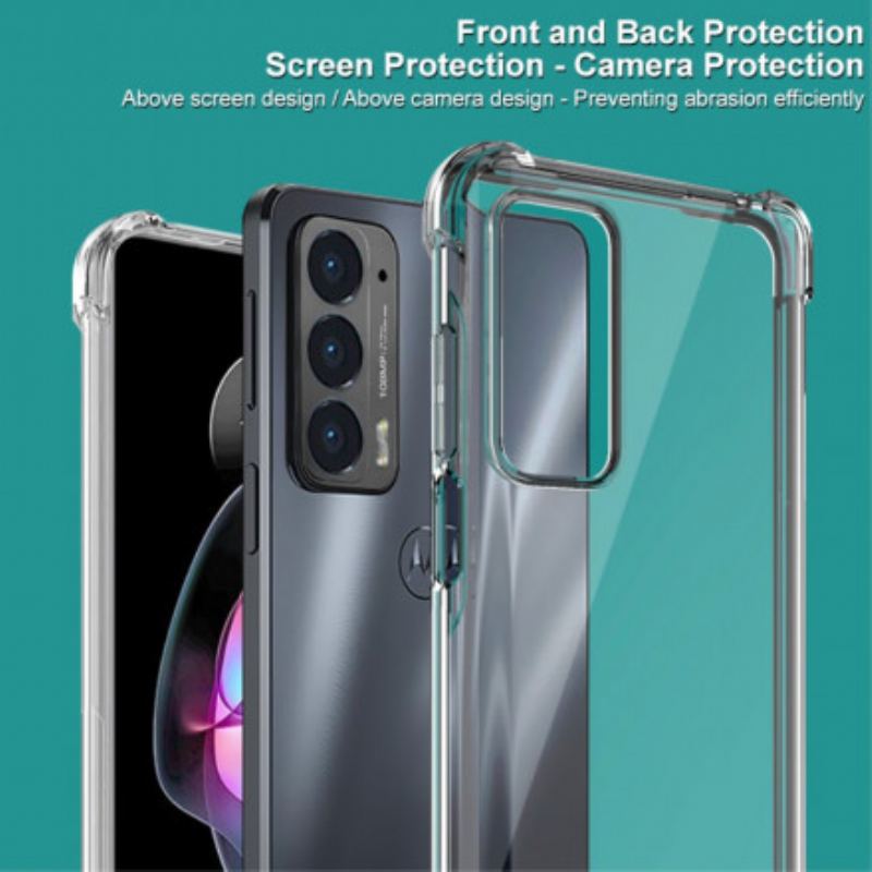 Capa Para Motorola Edge 20 Transparente Com Filme De Tela Imak