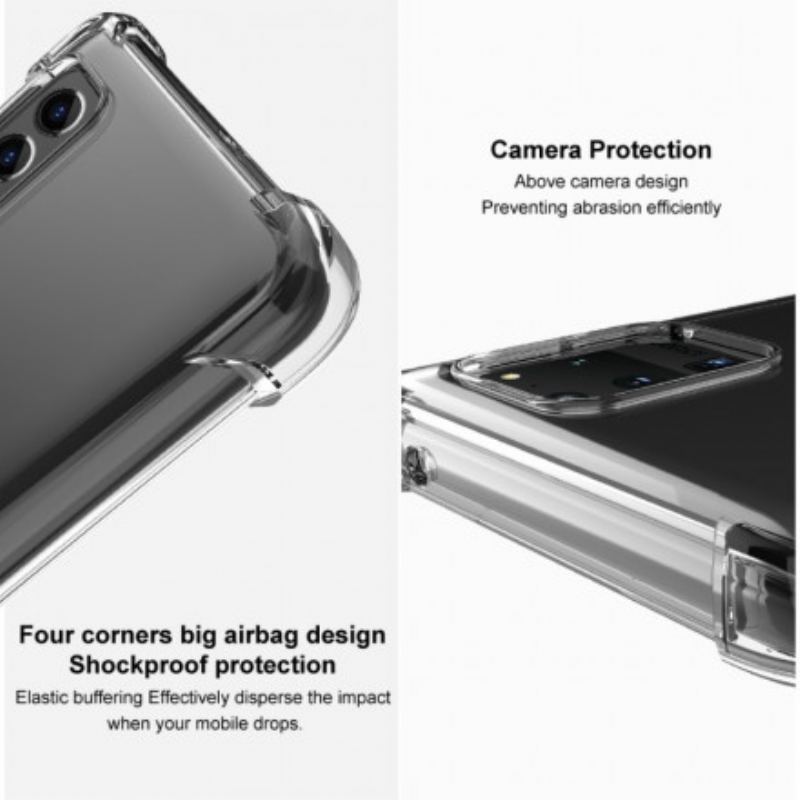 Capa Para Motorola Edge 20 Transparente Com Filme De Tela Imak