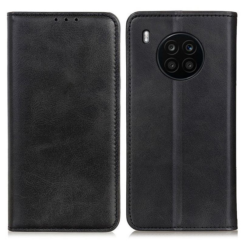 Capa De Celular Para Huawei Nova 8i Flip Couro Rachado Elegância