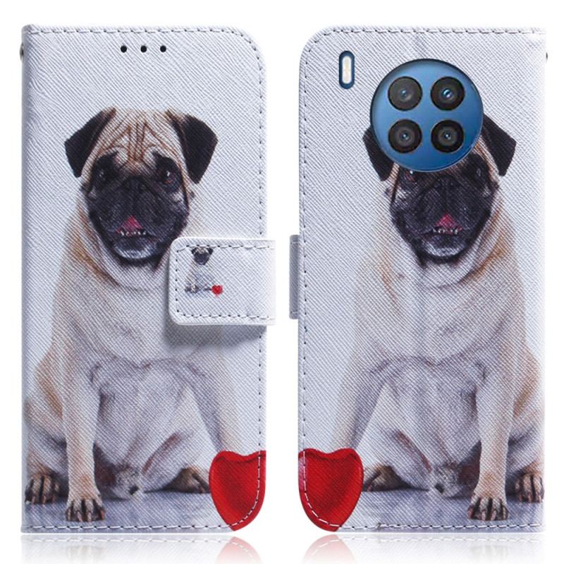 Capa Flip Para Huawei Nova 8i Cachorro Pug