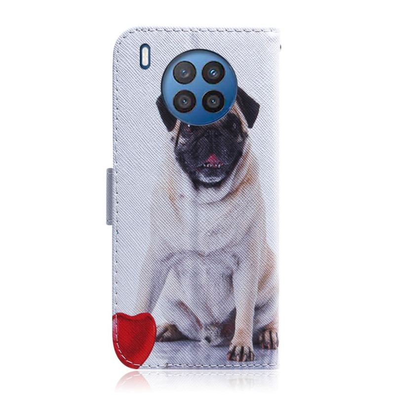 Capa Flip Para Huawei Nova 8i Cachorro Pug