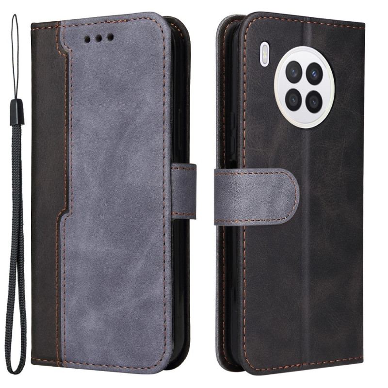Capa Flip Para Huawei Nova 8i Dois Tons