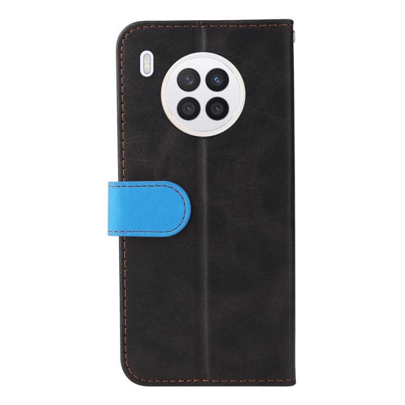 Capa Flip Para Huawei Nova 8i Dois Tons