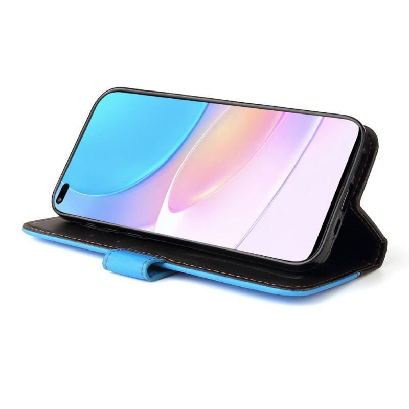 Capa Flip Para Huawei Nova 8i Dois Tons