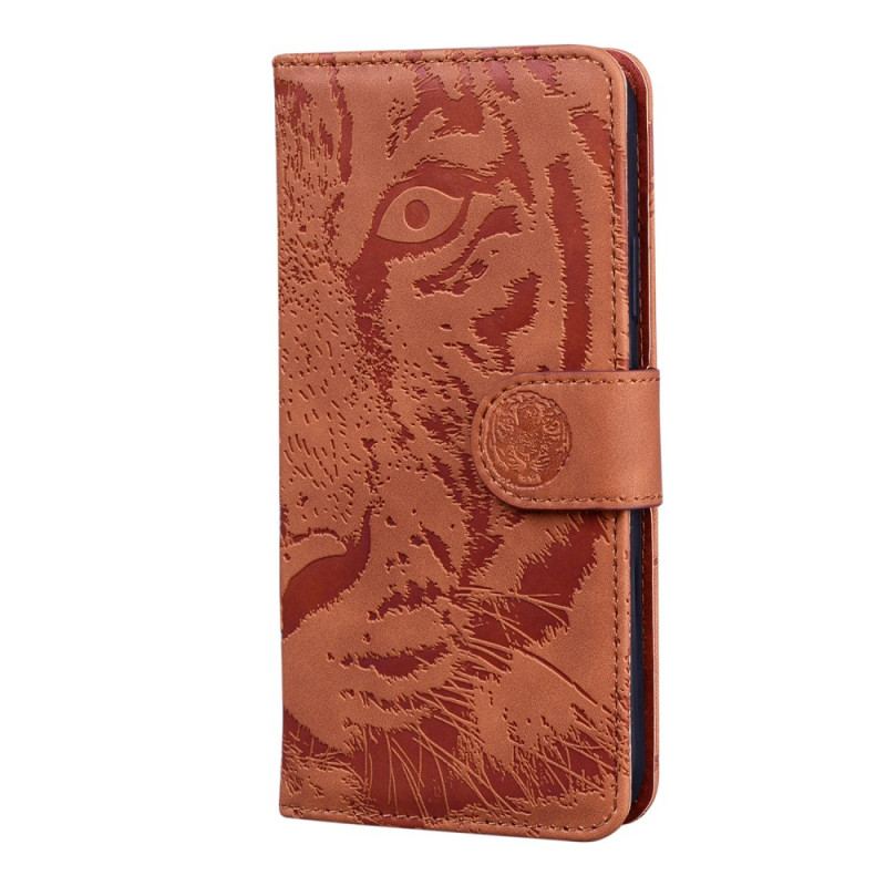 Capa Flip Para Huawei Nova 8i Estampa Cara De Tigre