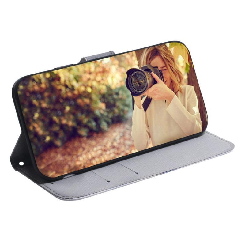 Capa Flip Para Huawei Nova 8i Tigre Branco