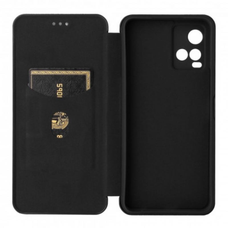 Capa De Celular Para Vivo Y21s Flip Silicone De Carbono Colorido