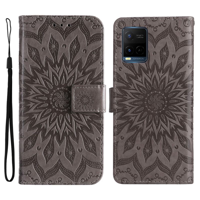 Capa Em Pele Para Vivo Y21s De Cordão Tanga Sol
