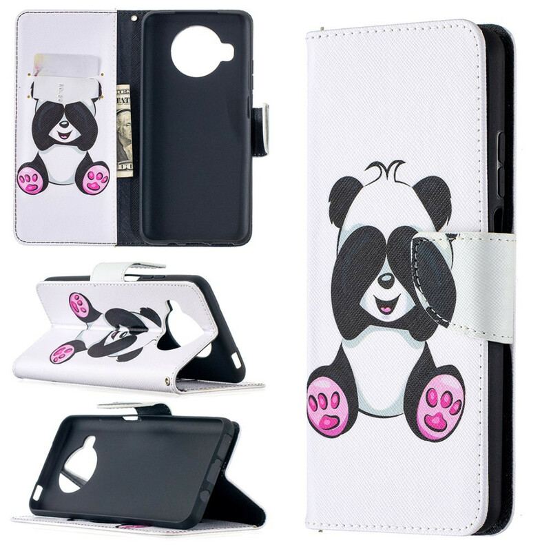 Capa Flip Para Xiaomi Redmi Note 9 Pro 5G Panda Divertido
