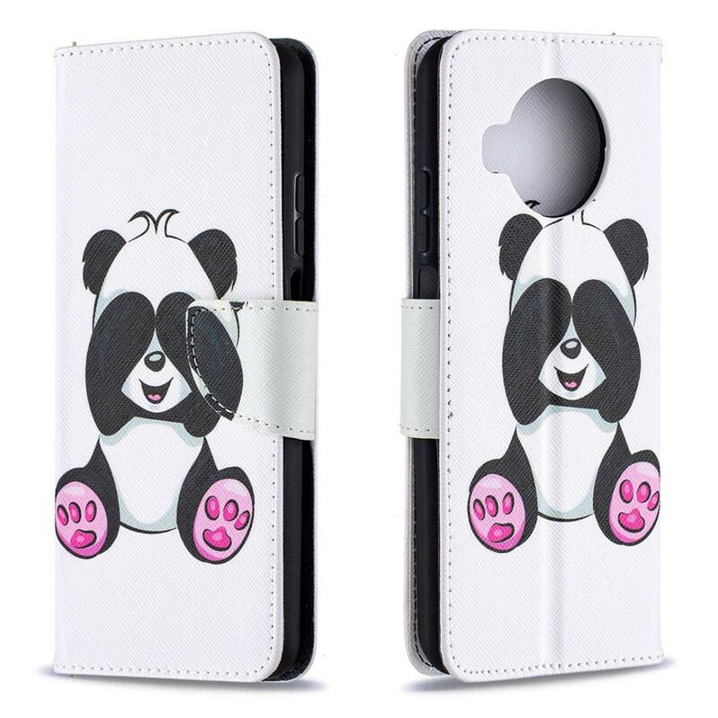 Capa Flip Para Xiaomi Redmi Note 9 Pro 5G Panda Divertido