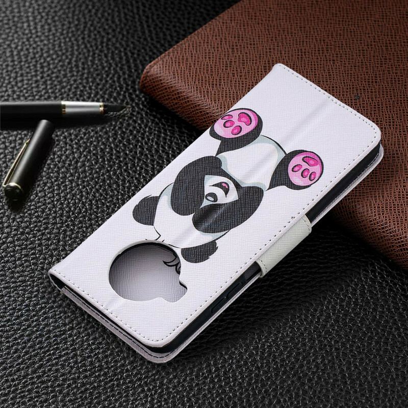 Capa Flip Para Xiaomi Redmi Note 9 Pro 5G Panda Divertido