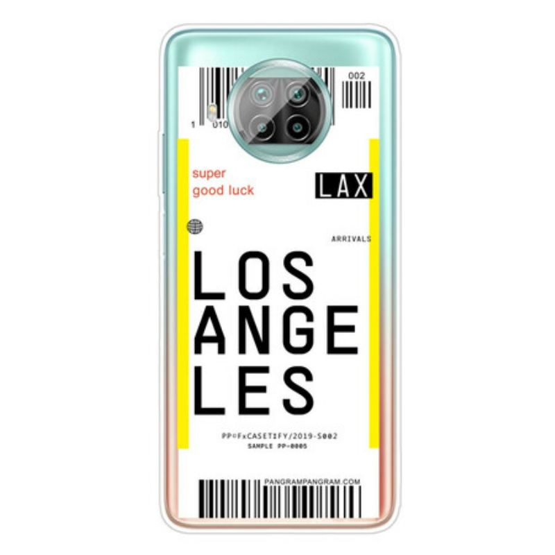 Capa Para Xiaomi Redmi Note 9 Pro 5G Cartão De Embarque Para Los Angeles