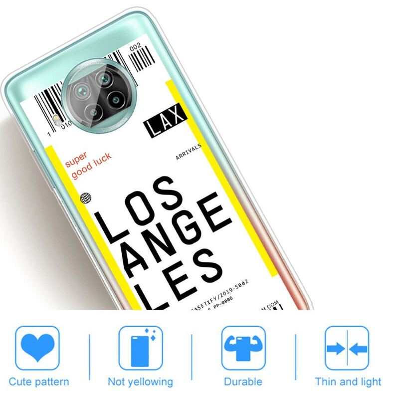 Capa Para Xiaomi Redmi Note 9 Pro 5G Cartão De Embarque Para Los Angeles