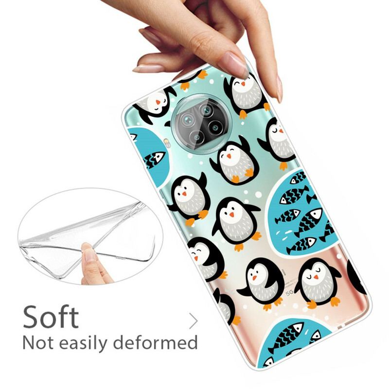 Capa Para Xiaomi Redmi Note 9 Pro 5G Pinguins E Peixes