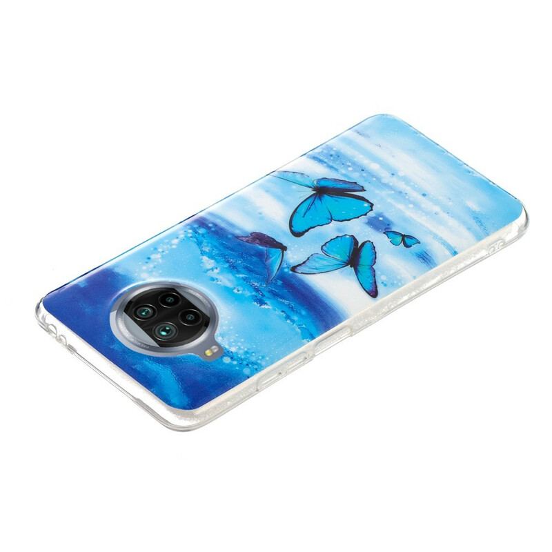 Capa Para Xiaomi Redmi Note 9 Pro 5G Série Borboletas Neon
