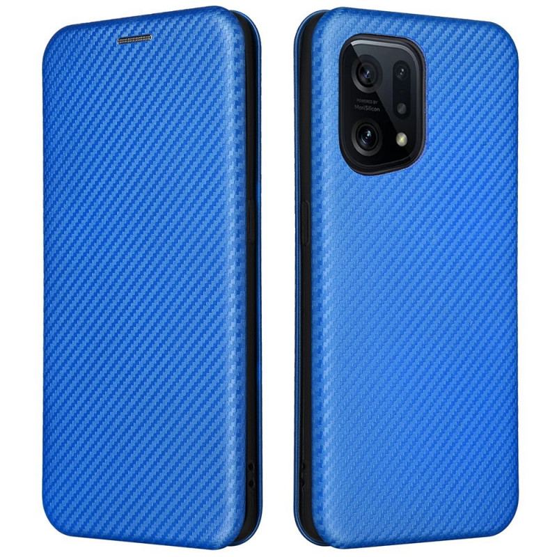 Capa De Celular Para Oppo Find X5 Flip Fibra De Carbono