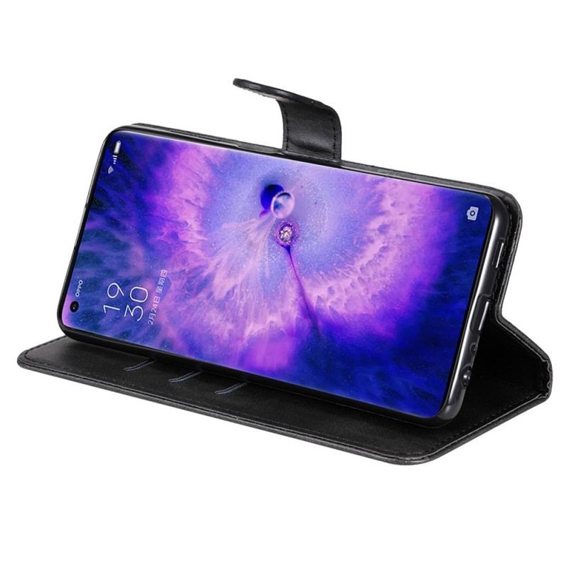 Capa De Couro Para Oppo Find X5 Carteira