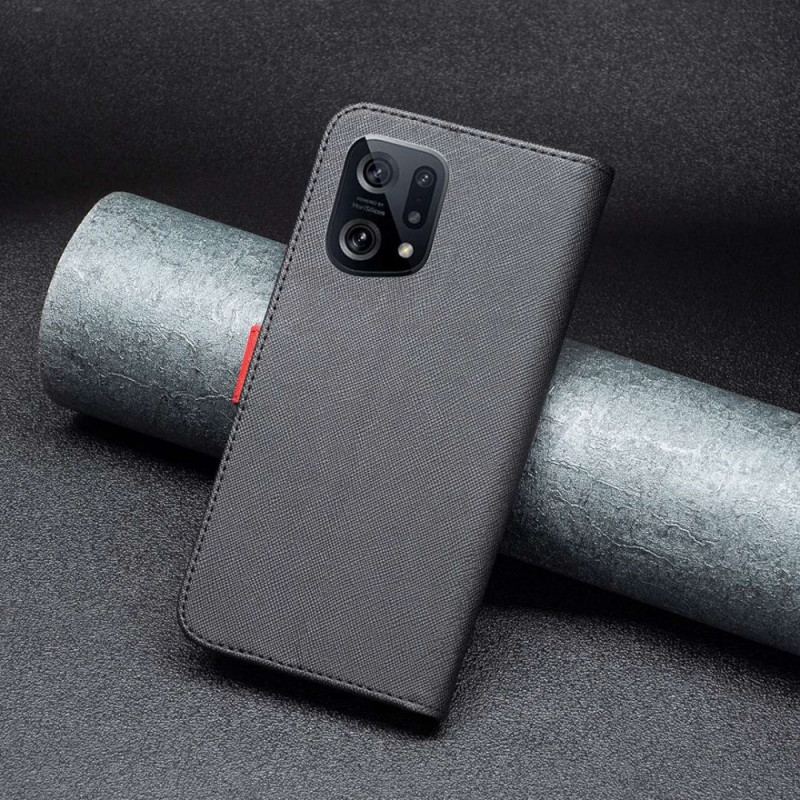 Capa De Couro Para Oppo Find X5 Couro Sintético Tetxuré Binfen Color