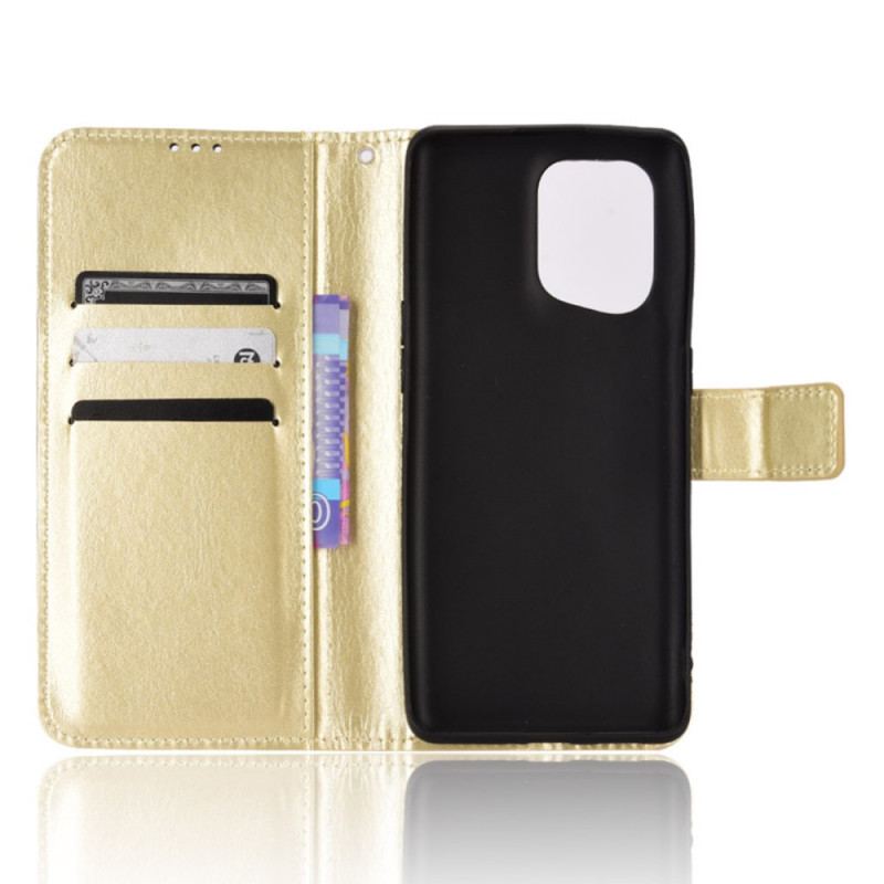 Capa Flip Para Oppo Find X5 Couro Falso Chamativo