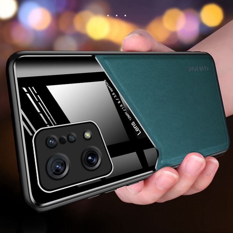 Capa Para Oppo Find X5 Couro Falso Premium