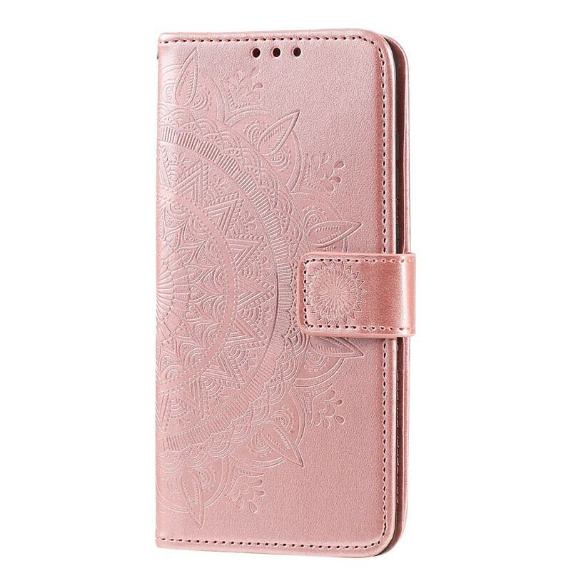 Capa De Couro Para Huawei P Smart 2020 Mandala Do Sol