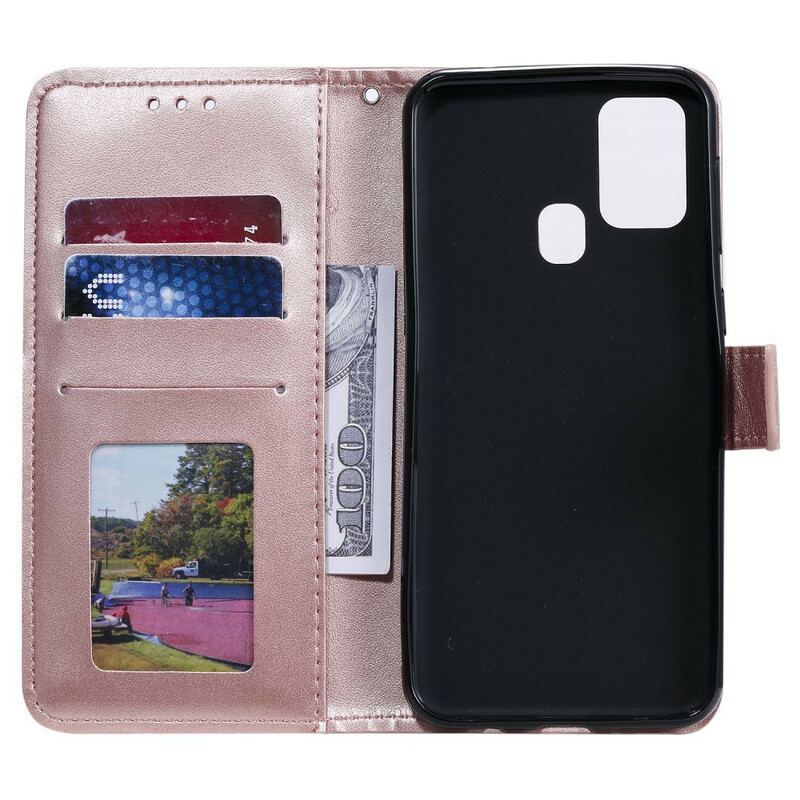 Capa De Couro Para Huawei P Smart 2020 Mandala Do Sol