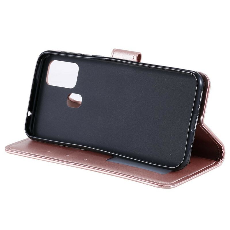 Capa De Couro Para Huawei P Smart 2020 Mandala Do Sol